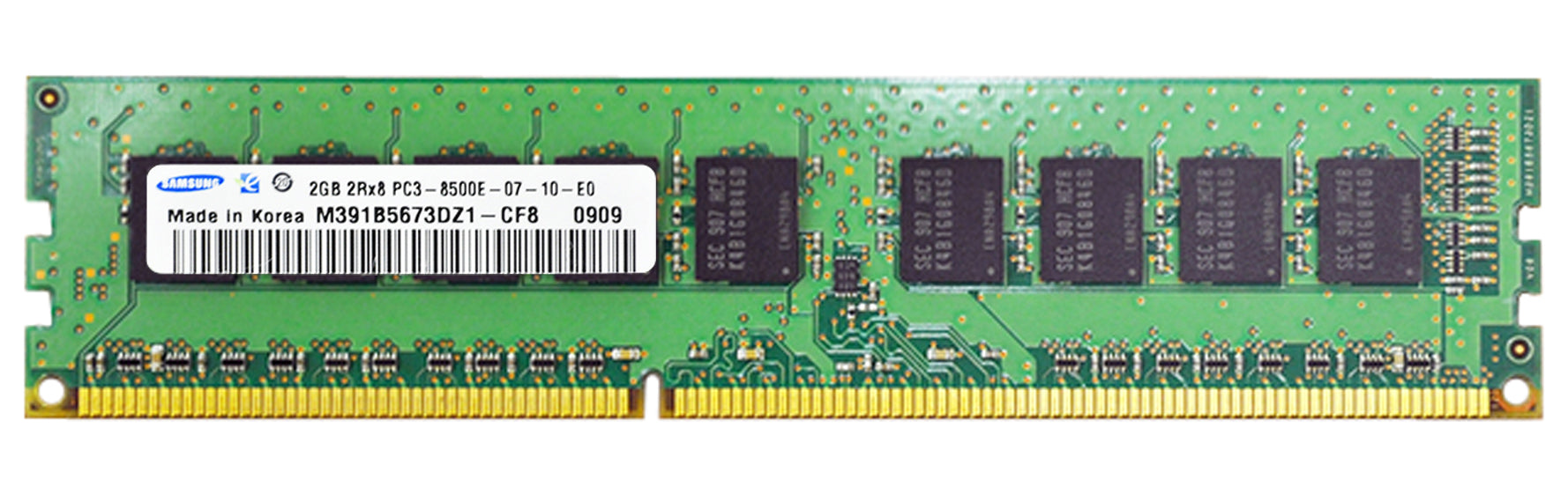M391B5673DZ1-CF8 Samsung 2GB PC3-8500 DDR3-1066MHz ECC Unbuffered CL7 240-Pin