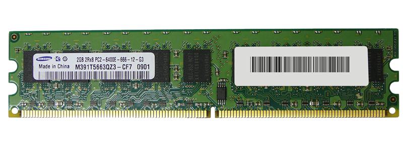 M391T5663QZ3-CF7 Samsung 2GB PC2-6400 DDR2-800MHz ECC Unbuffered CL6 240-Pin