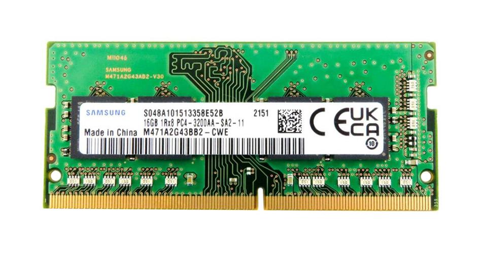 M471A2G43BB2-CWE Samsung 16GB PC4-25600 DDR4-3200MHz Non-ECC Unbuffered CL22 260-Pin