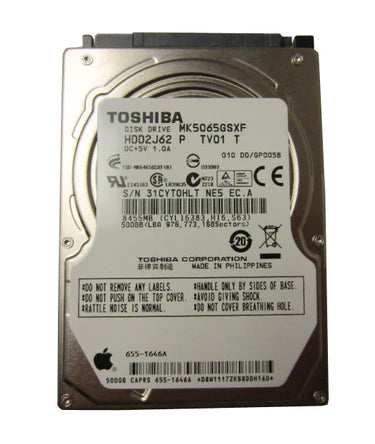 MK5065GSXF Toshiba 500GB 5400RPM SATA 3Gbps 8MB Cache 2.5" HDD