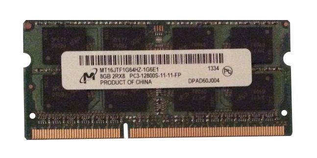 MT16JTF1G64HZ-1G6E1 Micron 8GB PC3-12800 DDR3-1600MHz non-ECC Unbuffered CL11 204-Pin