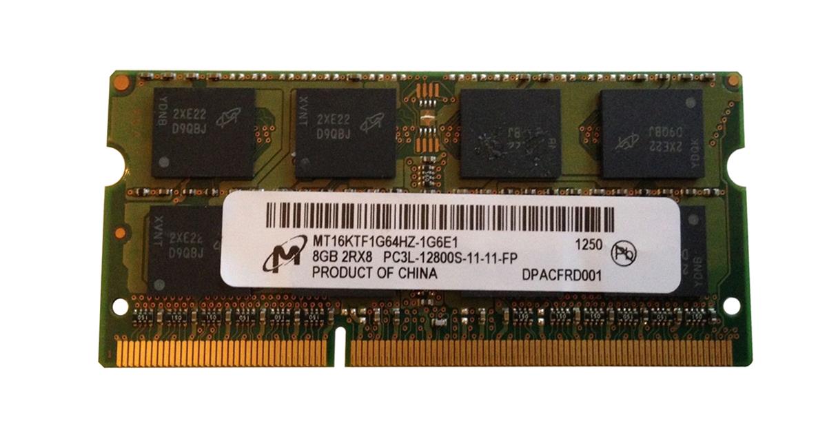 MT16KTF1G64HZ-1G6E1 Micron 8GB PC3-12800 DDR3-1600MHz non-ECC Unbuffered CL11 204-Pin