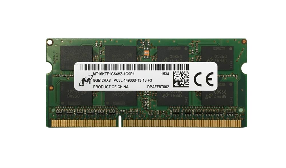 MT16KTF1G64HZ-1G9P1 Micron 8GB PC3-14900 DDR3-1866MHz non-ECC Unbuffered CL13 204-Pin