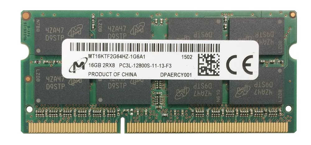 MT16KTF2G64HZ-1G6A1 Micron 16GB PC3L-12800 DDR3-1600MHz non-ECC Unbuffered CL11 204-Pin