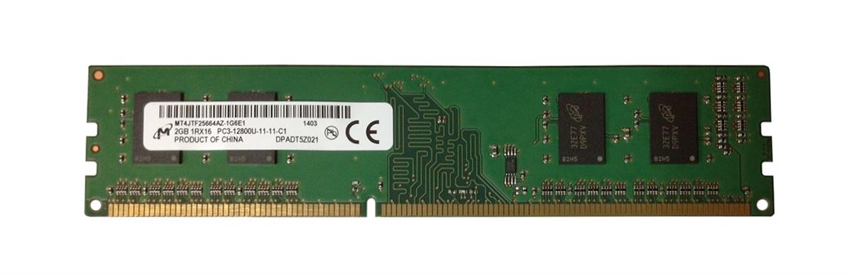 MT4JTF25664AZ-1G6E1 Micron 2GB PC3-12800 DDR3-1600MHz non-ECC Unbuffered CL10 240-Pin