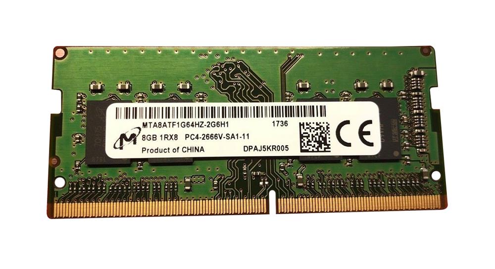 MTA8ATF1G64HZ-2G6H1 Micron 8GB PC4-21300 DDR4-2666MHz non-ECC Unbuffered CL19 260-Pin