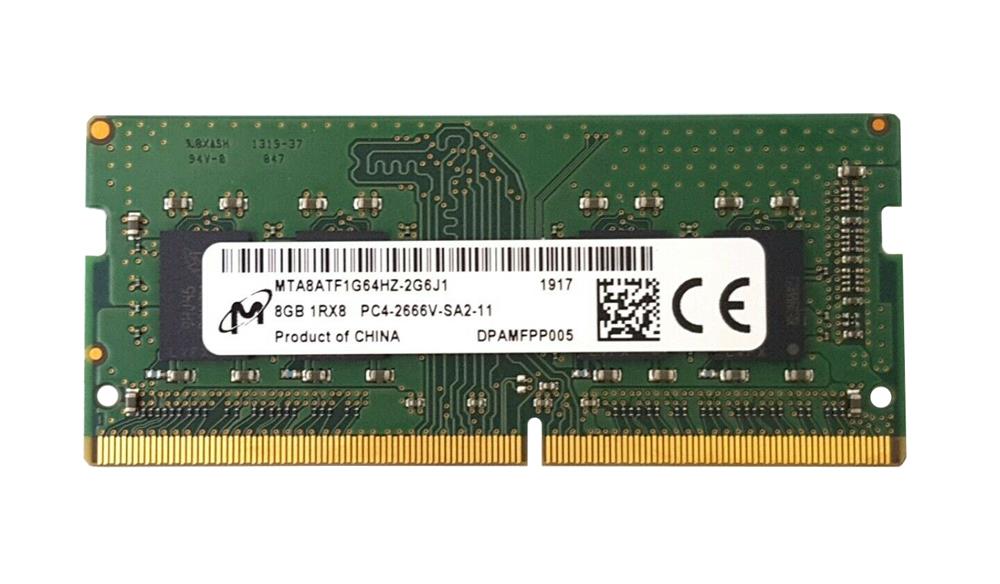 MTA8ATF1G64HZ-2G6J1 Micron 8GB PC4-21300 DDR4-2666MHz non-ECC Unbuffered CL19 260-Pin