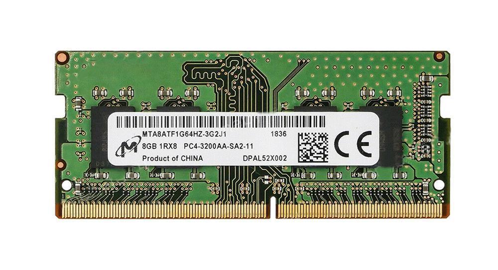 MTA8ATF1G64HZ-3G2J1 Micron 8GB PC4-25600 DDR4-3200MHz non-ECC Unbuffered CL22 260-Pin