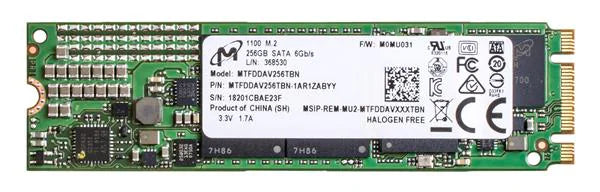 MTFDDAV256TBN-1AR1ZABHA Micron 1100 256GB TLC SATA 6Gbps (PLP) M.2 2280