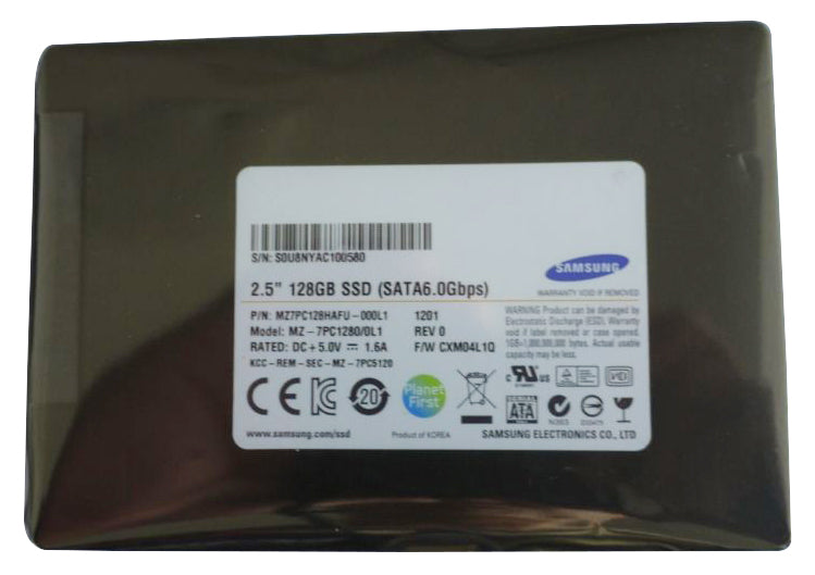 MZ7PC128HAFU-000L1 Samsung PM830 Series 128GB MLC SATA 6Gbps (AES-256) 2.5" SSD