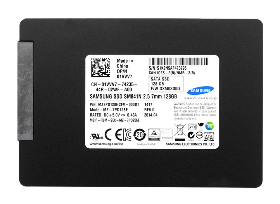 MZ7PD128HCFV-000D1 Samsung SM841n Series 128GB MLC SATA 6Gbps (AES-256 FDE) 2.5" SSD