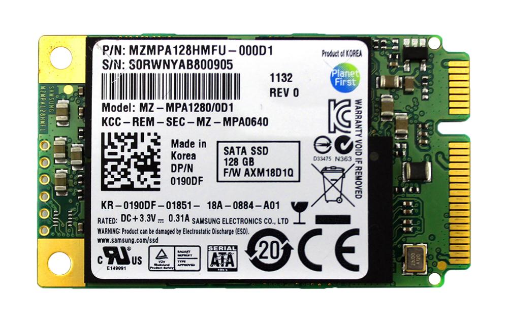 MZMPA128HMFU Samsung PM810 Series 128GB MLC SATA 3Gbps mSATA