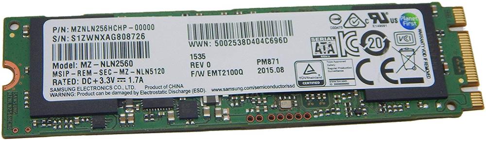 MZNTY256HDHP-000D1 Samsung CM871a Series 256GB TLC SATA 6Gbps M.2 2280