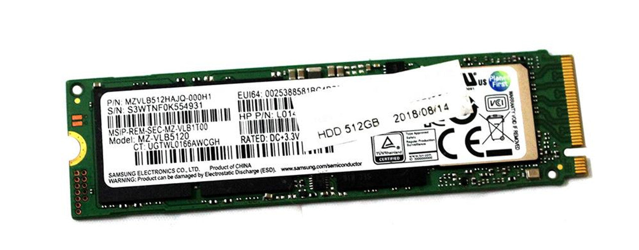MZVLB512HAJQ-000H1 Samsung PM981 Series 512GB TLC PCIe 3.0 x4 NVMe M.2 2280 SSD