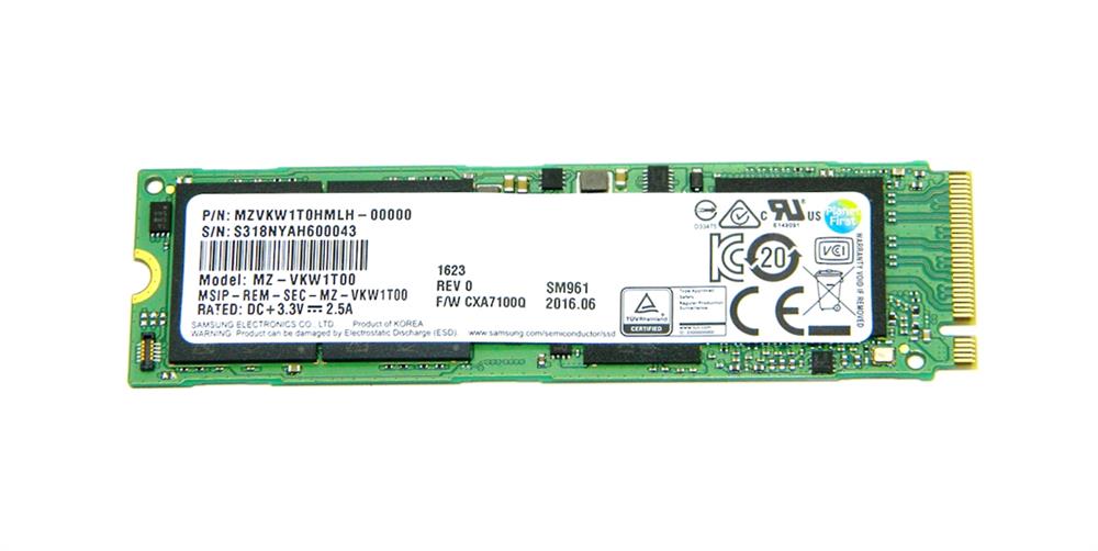 MZVLW1T0HMLH-00000 Samsung PM961 Series 1TB TLC PCIe 3.0 x4 NVMe M.2 2280 SSD