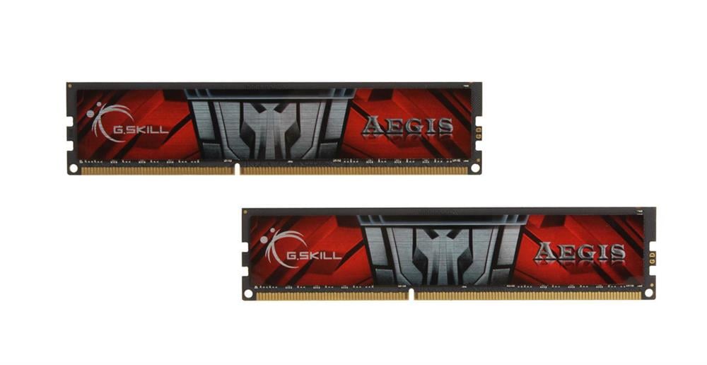 F3-1600C11D-16GIS G.Skill Aegis 16GB Kit (2 X 8GB) PC3-12800 DDR3-1600MHz non-ECC Unbuffered CL11 (11-11-11-28) 240-Pin