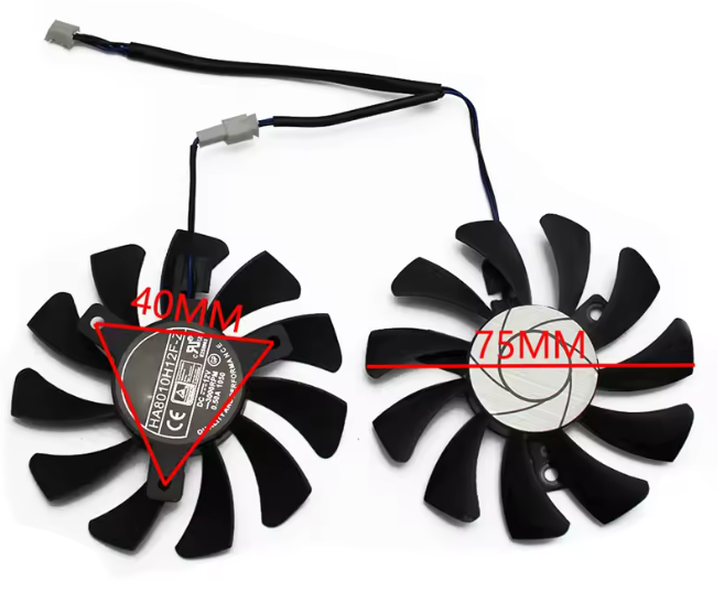 HA8010H12F-Z MSI GTX 1050Ti GTX-1050-Ti-4GT-OC Viftesett