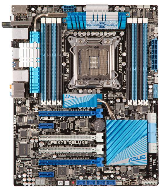 ASUS P9X79 Deluxe, i7-3930K, H100 vannkjøler