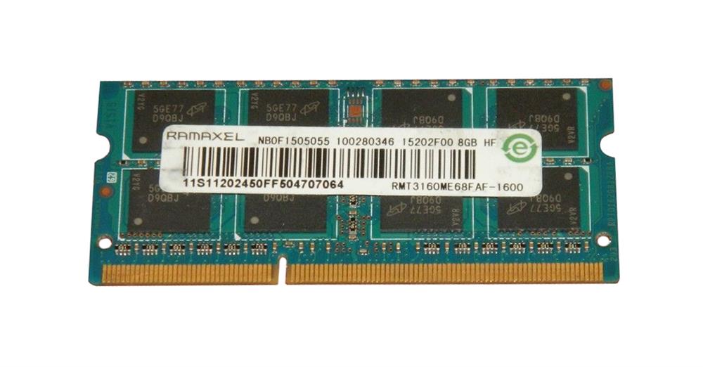 RMT3160ME68FAF-1600 Ramaxel 8GB PC3-12800 DDR3-1600MHz non-ECC Unbuffered CL11 204-Pin
