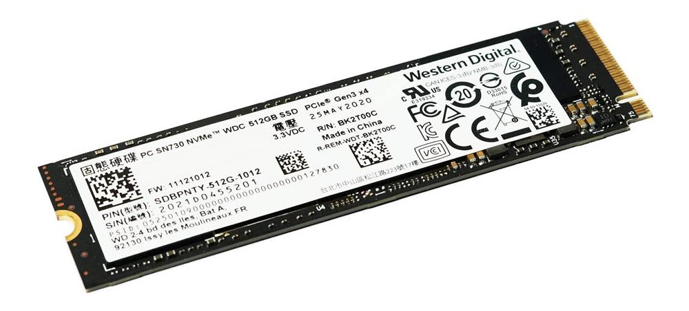 SDBPNTY-512G-1012 Western Digital SN730 Series 512GB TLC PCI Express 3.0 x4 NVMe M.2 2280