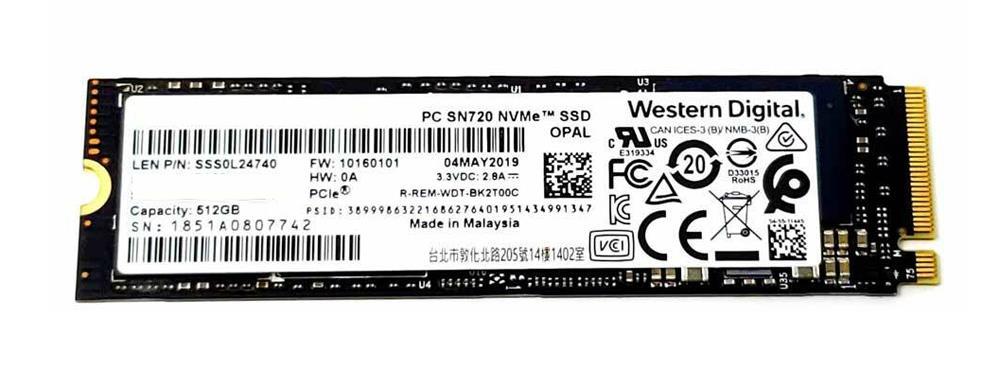 SDBPNTY-512G-1027 Western Digital SN730 Series 512GB TLC PCI Express 3.0 x4 NVMe M.2 2280