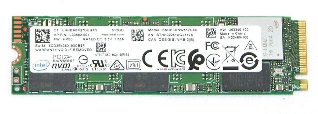 SSDPEKNW512G8H Intel 660p Series 512GB QLC PCIe 3.0 x4 NVMe (AES