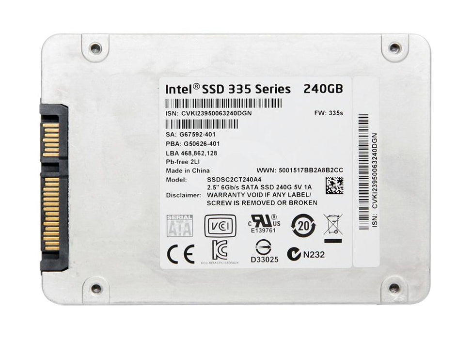 SSDSC2CT240A4 Intel 335 Series 240GB MLC SATA 6Gbps 2.5" SSD