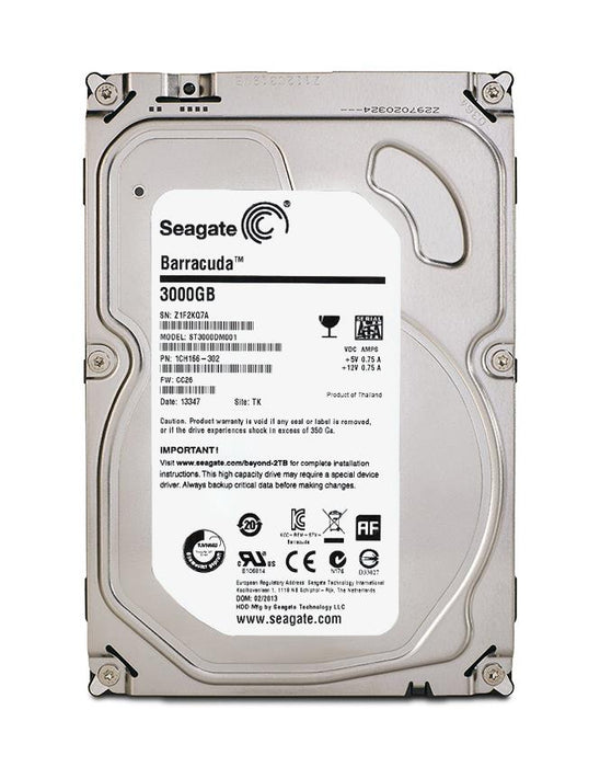 ST3000DM001-1CH166 Seagate Barracuda 3TB 7200RPM SATA 6Gbps 64MB Cache 3.5" HDD (DEFEKT)