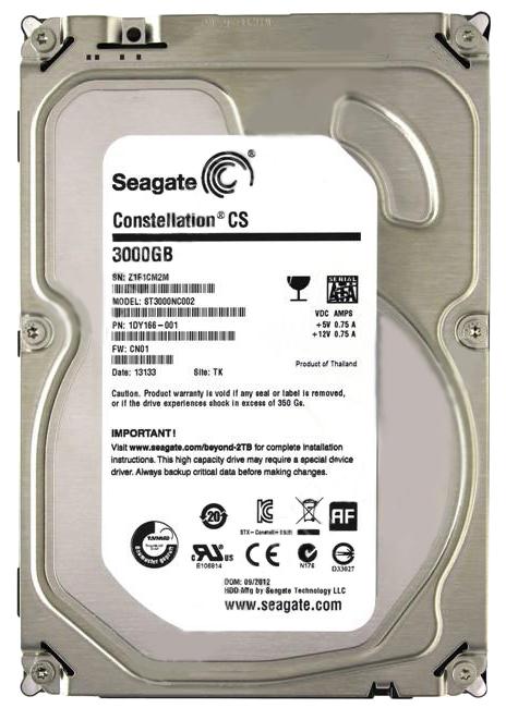 ST3000NC002-1DY166 Seagate Constellation CS 3TB 7200RPM SATA 6Gbps 64MB Cache 3.5" HDD