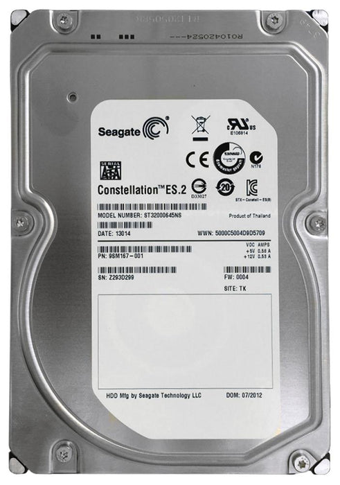 ST32000645NS Seagate Constellation ES.2 2TB 7200RPM SATA 6Gbps 64MB Cache 3.5" HDD
