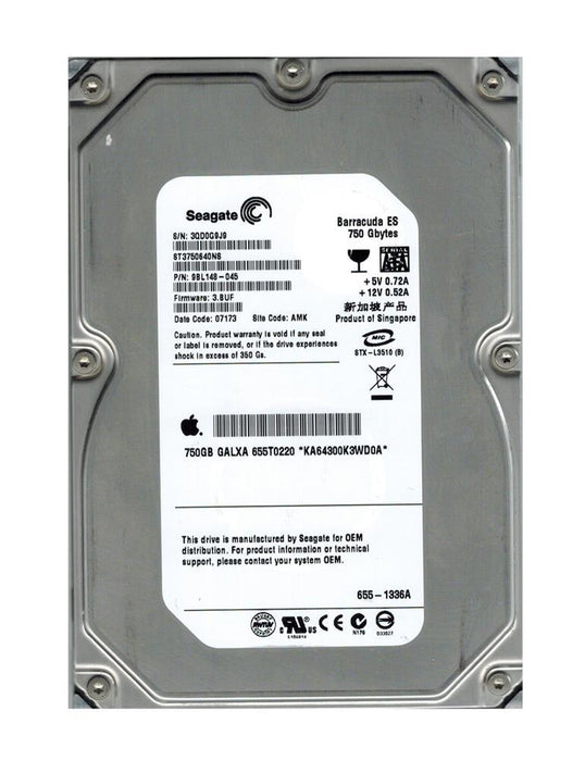 ST3750640NS Seagate Barracuda ES 750GB 7200RPM SATA 3Gbps 16MB Cache 3.5" HDD