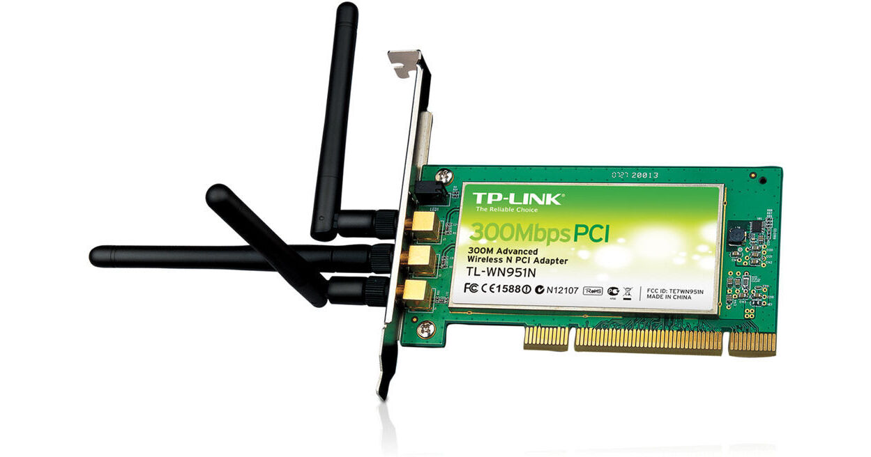 TP-link TL-WN951N 300Mbps Trådløs adapter PCI