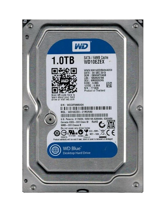 WD10EZEX-21M2NA0 Western Digital Caviar Blue 1TB 7200RPM SATA 6Gbps 64MB Cache 3.5" HDD