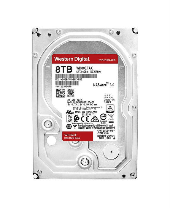 WD80EFAX-68KNBN0 Western Digital Red NAS 8TB 5400RPM SATA 6Gbps 256MB Cache 3.5" HDD