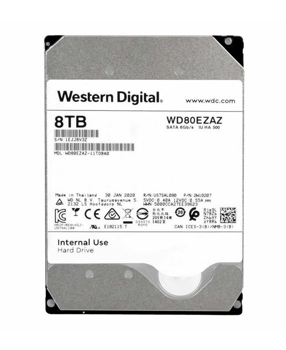 WD80EZAZ-11TDBA0 Western Digital 8TB 5400RPM SATA 6Gbps 256MB Cache 3.5" HDD