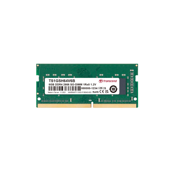 TS1GSH64V6B Transcend 8GB PC4-21300 DDR4-2666MHz non-ECC Unbuffered CL19 260-Pin
