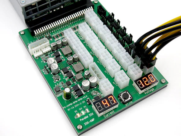 ZSX Breakout Board PC-24PIN-8PIN-6PIN-v2 m/ 16x 6+2-pin PCIe