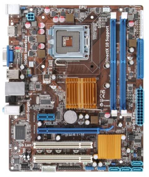 Asus P5G41-M, 3GB DDR2, Intel Pentium E5300, Kjøler