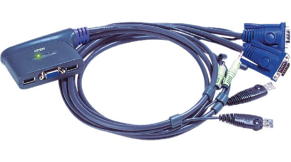 Aten Petite 2-Port UJSB KVM Switch - CS62US