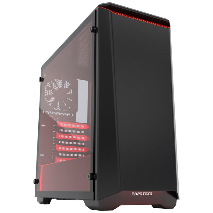 Phanteks Eclipse P400S Glass rød/svart