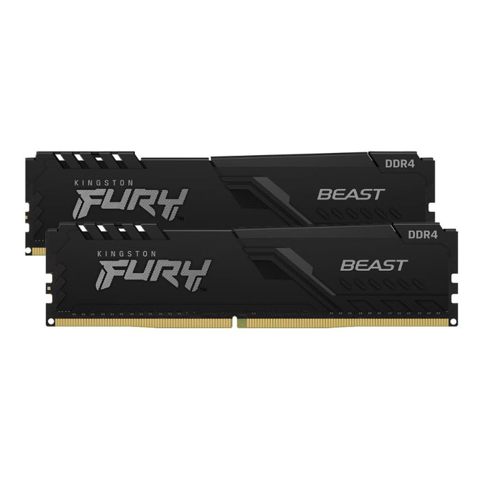 KF436C17BBK2/16 Kingston FURY Beast Black 16GB Kit (2 X 8GB) PC4-28800 DDR4-3600MHz non-ECC Unbuffered CL17 288-Pin