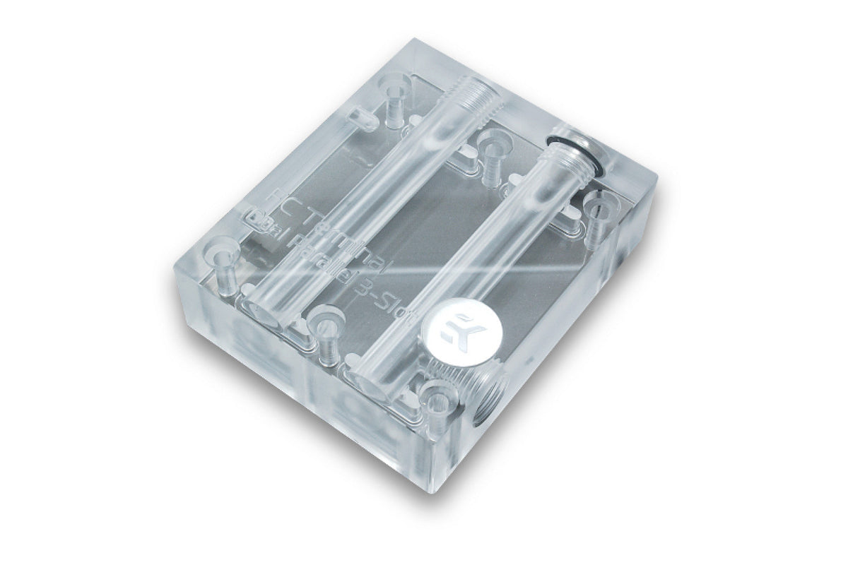 EK-FC Terminal DUAL Parallel 3-Slot - Plexi — Rebuild IT