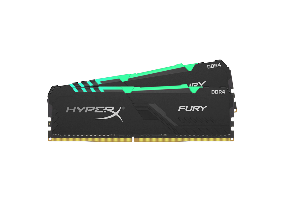 HX432C18FB3AK2/16 Kingston HyperX FURY Black Series 16GB Kit (2 X 8GB) PC4-25600 DDR4-3200MHz non-ECC Unbuffered CL10 288-pin