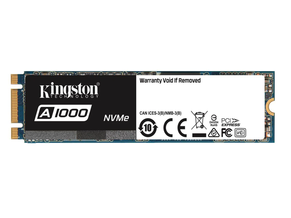 SA1000M8/480G Kingston A1000 Series 480GB TLC PCIe 3.0 x2 NVMe M.2 2280 SSD