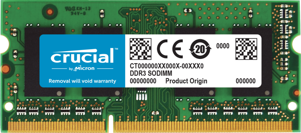 CT102464BF160B.C16FED Crucial 8GB PC3L-12800 DDR3-1600MHz non-ECC Unbuffered CL11 204-Pin