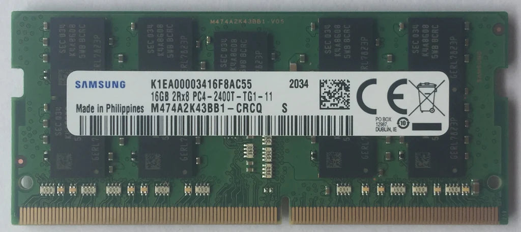 M474A2K43BB1-CRCQ Samsung 16GB PC4-19200 DDR4-2400MHz ECC Unbuffered CL17 260-Pin