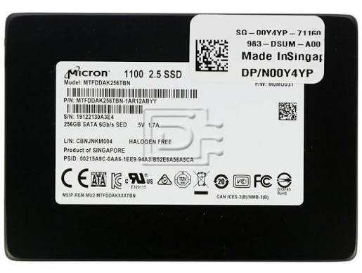 MTFDDAK256TBN-1AR1ZABFA Micron 1100 256GB TLC SATA 6Gbps (PLP) 2.5" SSD