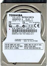 MK3261GSYN Toshiba 320GB 7200RPM SATA 3Gbps 16MB Cache 2.5" HDD