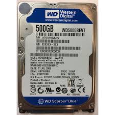 WD5000BEVT-22ZAT0 Western Digital Scorpio Blue 500GB 5400RPM SATA 3Gbps 8MB Cache 2.5" HDD