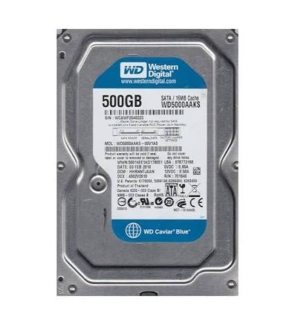 WD5000AAKS-00V1A0 Western Digital Caviar Blue 500GB 7200RPM SATA 3Gbps 16MB Cache 3.5" HDD